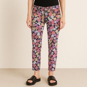 Vintage Y2K Bongo Jeans Floral Print Straight Leg Junior's 7 Women's Size 8/10